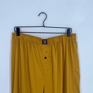 Savage x Fenty Men’s Satin Slit Pajama Bottom Pants In Honeycomb Yellow